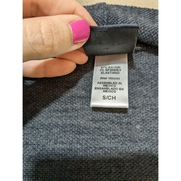 Bobeau Light Weight Black Open Front Hip Length Sweater Cardigan Duster Small - Picture 6 of 8